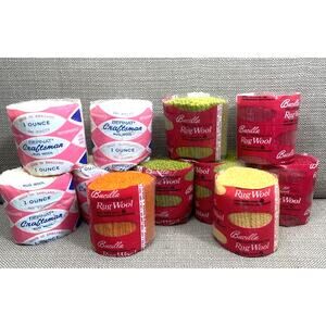 Lot 11 Vintage Latch Hook Rug Yarn – Bucilla & Bernat Pre-Cut NOS Craft Yarn